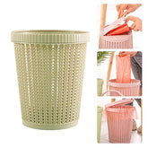 Hollow Garbage Bin with Built-in Garbage Bag Box - Green